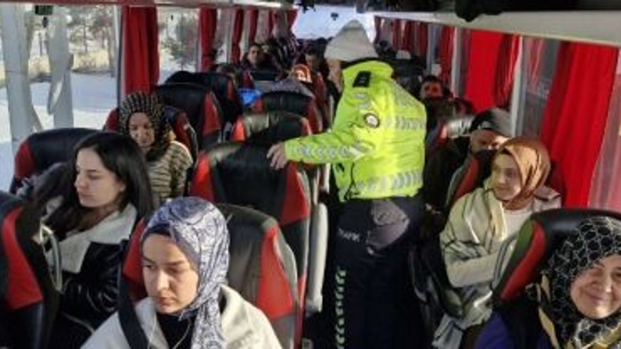 Erzurum'da polisten kemen ve lastik denetimi