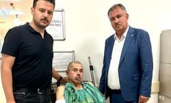 Orman yangınında yaralanan işçiye vefa ziyareti