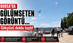Bursa'da gülümseten görüntü... Gökyüzü doldu taştı!