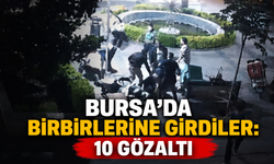 Bursa'da işverenler ile motokuryelerin kavgası kamerada: 10 gözaltı