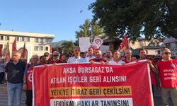 Bursagaz işçileri sendikal hakları için yürüdü