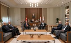 KKTC Cumhurbaşkanı Erhürman, TDT Aksakallar Konseyi Başkanı Binali Yıldırım ile görüştü