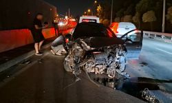Bursa'da gece yarısı korkutan kaza... Otomobil hurdaya döndü!