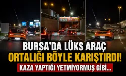 Bursa'da lüks araç ortalığı böyle karıştırdı! Kaza yaptığı yetmiyormuş gibi...