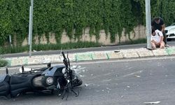 Bursa’da kontrolden çıkan motor yan yattı: 2 yaralı