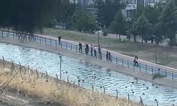 Selfie çekmek isterken bir anda kanala düştü...