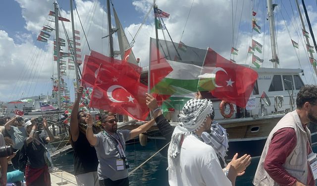 Global Sumud Filosu, Gazze’ye gitmek için Marmaris'ten yola çıktı