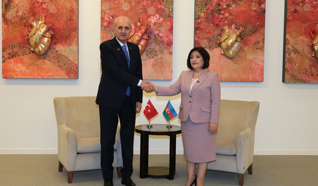 TBMM Başkanı Kurtulmuş Azerbaycan Milli Meclisi Başkanı Gafarova ile görüştü