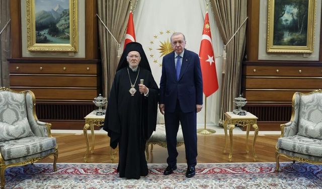 Cumhurbaşkanı Erdoğan, Fener Rum Patriği Bartholomeos’u kabul etti