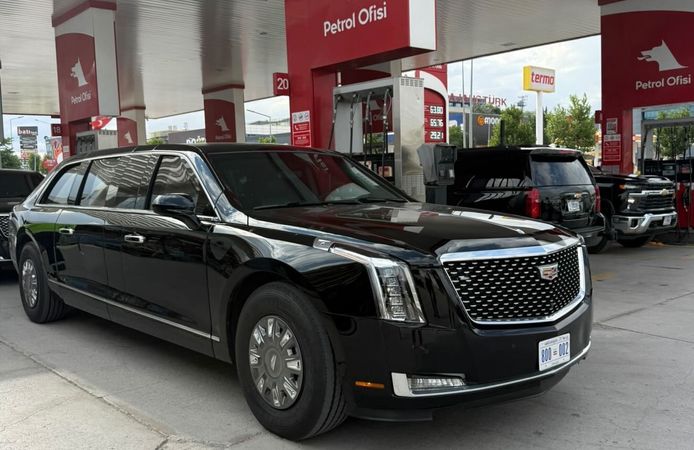 ABD Başkanı Trump'ın konvoyundaki araçlar Ankara'da