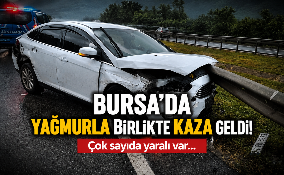 Bursa'da kaygan yol kaza getirdi: 4 yaralı