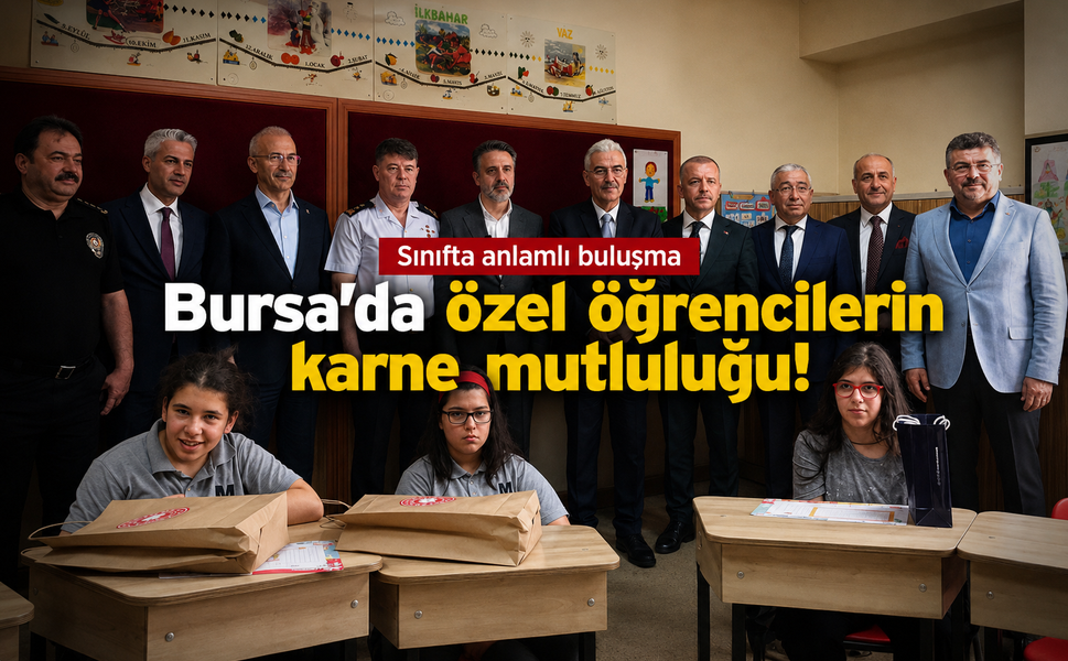 Bursa'da özel öğrencilerin karne mutluluğu!