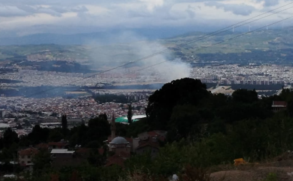 Bursa'da korkutan Yangın! Dumanlar kentin dört bir yanından görüldü