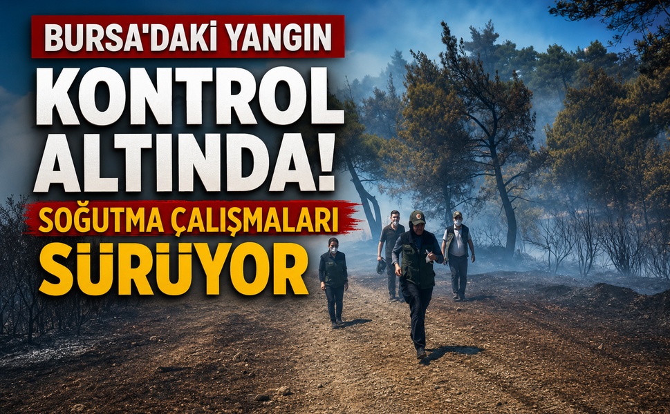 Bursa'daki orman yangını kontrol altında! Bölgede soğutma çalışmaları devam ediyor