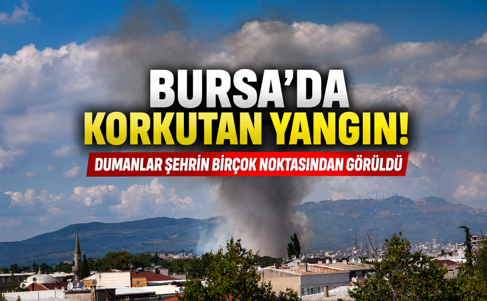 Bursa'da korkutan yangın! Dumanlar şehrin birçok noktasından görüldü