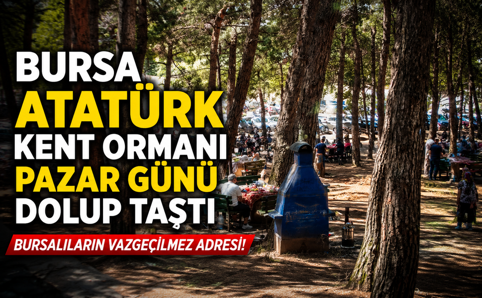 Bursa Atatürk Kent Ormanı pazar günü dolup taştı