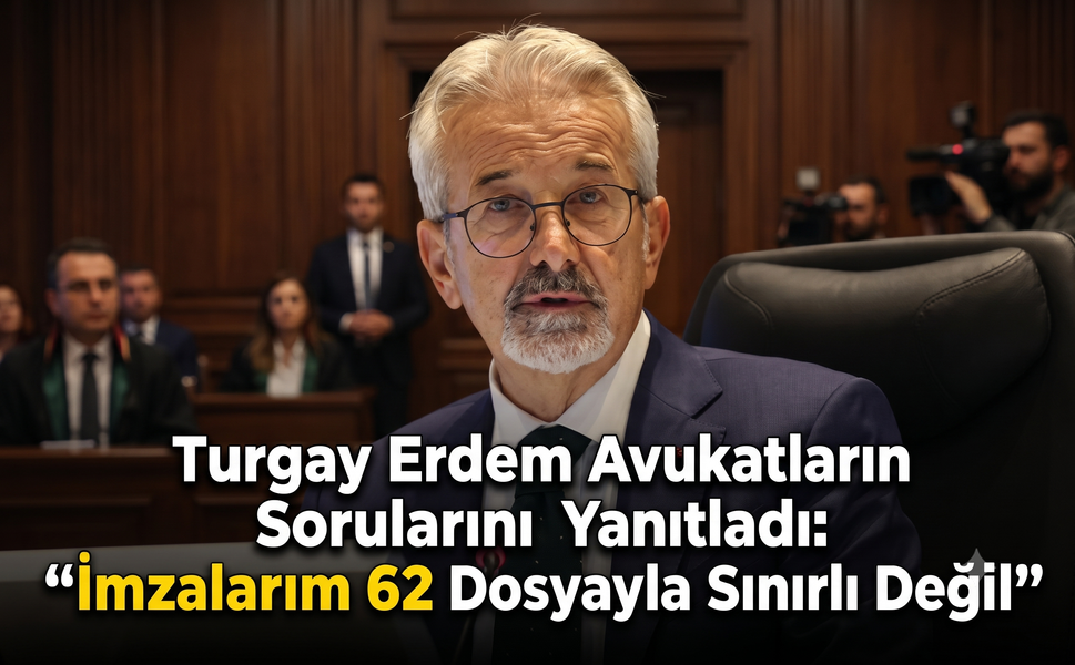 Turgay Erdem avukatların sorularını yanıtladı: "İmzalarım 62 dosyayla sınırlı değil"