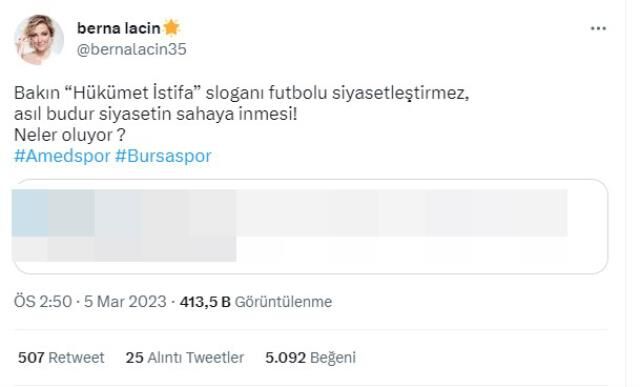 Bursa- Amed maçına ünlüler dünyasından gelen tepkiler