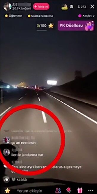 Trafikte canlı yayın pahalıya patladı!