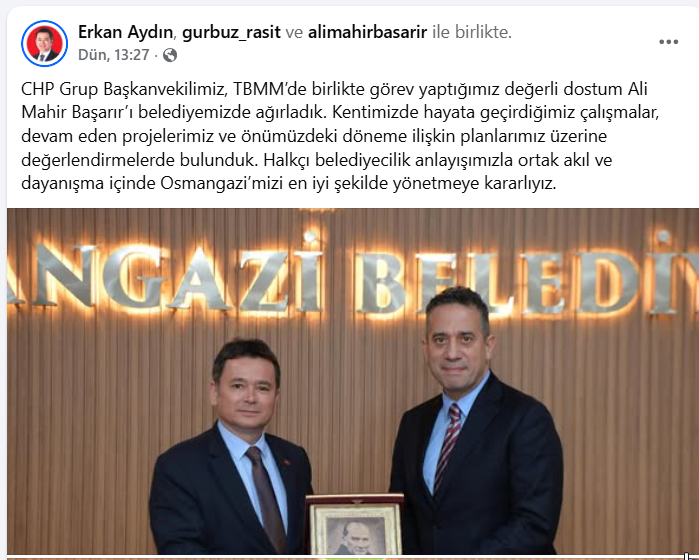 Erkan Başkan Ali Mahir Paylaşımı