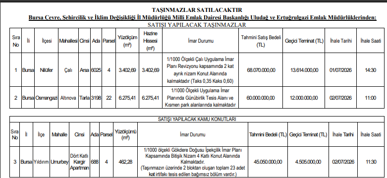 bursa hazine satışı